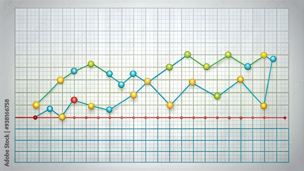 Blank line graph template with grid background and placeholders for labels, titles, and data, ideal for business presentations, reports, and analytics displays. Blank line graph template with grid background and placeholders for labels, titles, and data, ideal for business presentations, reports, and analytics displays.
