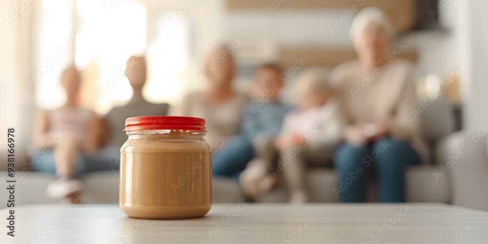 Peanut butter advertising photo with copy space Peanut butter advertising photo with copy space