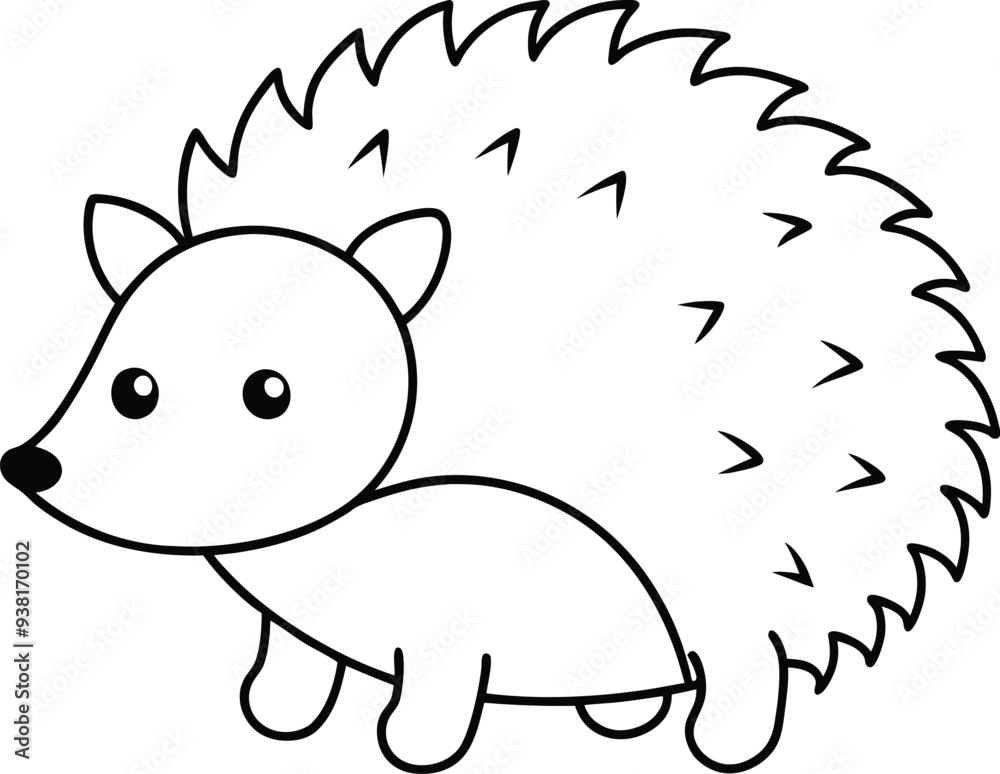 Fototapeta premium Spark creativity with this little cute animal kids coloring book 