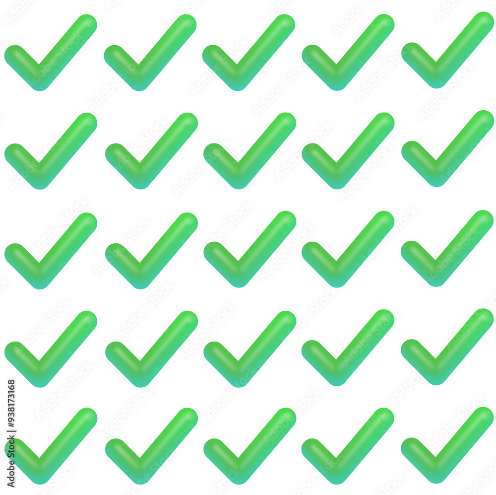 set of green check marks isolated on white background set of green check marks isolated on white background