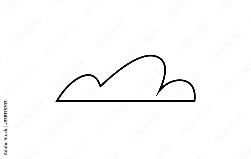 Minimalist cloud icon symbolizing cloud computing, data storage, or digital services. Simple vector suitable for technology, IT infrastructure, and online services illustrations. Minimalist cloud icon symbolizing cloud computing, data storage, or digital services. Simple vector suitable for technology, IT infrastructure, and online services illustrations.