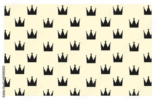 The crown vector illustration. Stylish pattern in a gentle and plain style. Fashion art. Seamless pattern. quen, king. On white background photo