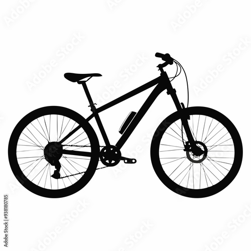 Mountain bike Black silhouette