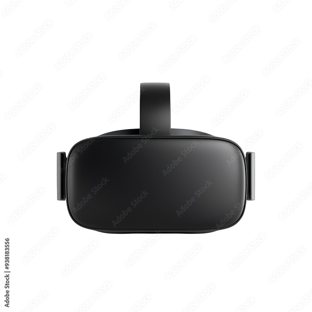 A sleek black virtual reality headset, ideal for immersive gaming and entertainment experiences in modern technology. transparent background A sleek black virtual reality headset, ideal for immersive gaming and entertainment experiences in modern technology. transparent background