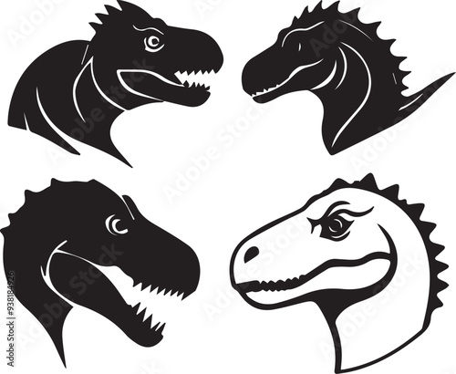 Dinosaur head victor silhouette