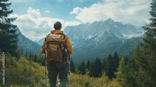 A man wearing an orange jacket