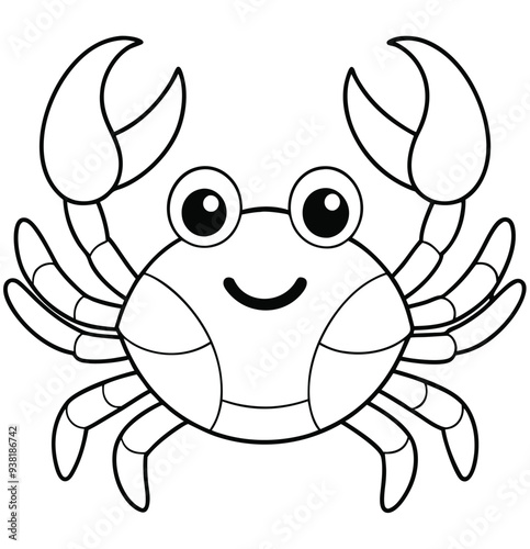 crab cartoon isolated on white