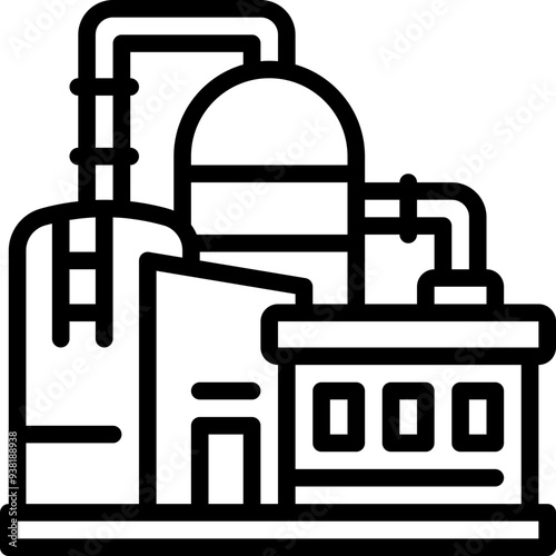 Gas refinery icon