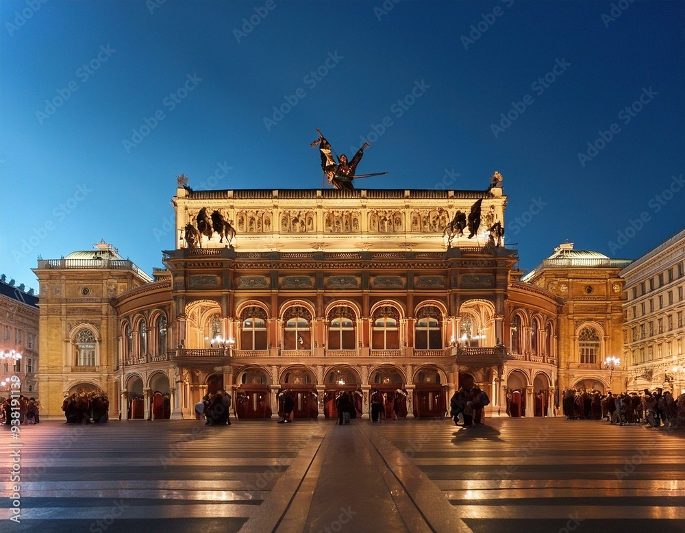 Naklejka premium Elegant Opera Performance in Viennas Majestic Opera House