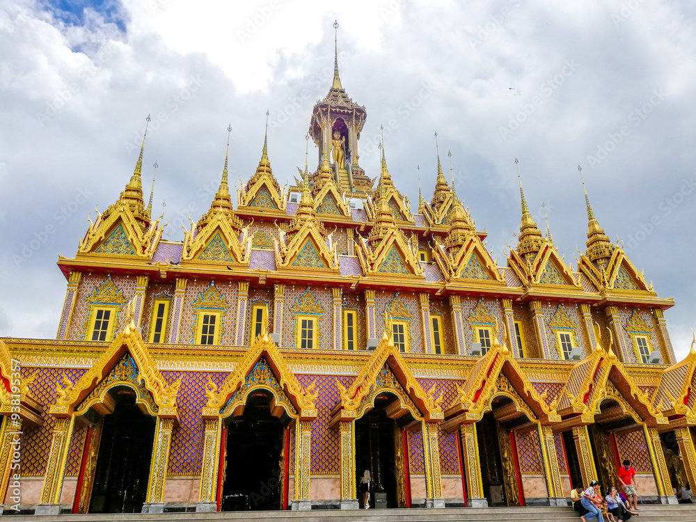 Naklejka premium Wat thasung chantaram,is famous temple in Uthai Thani,Thailand
