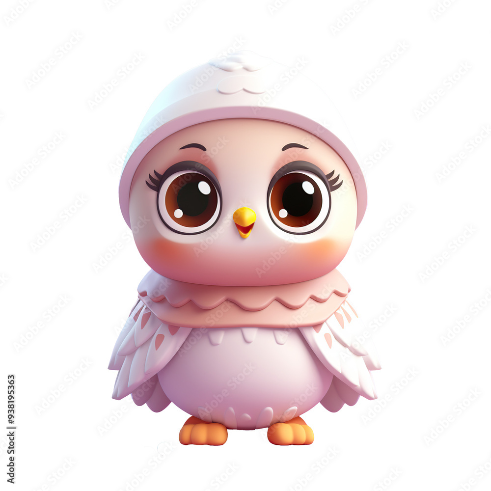 3d render of cute owl isolated on transparent background 3d render of cute owl isolated on transparent background