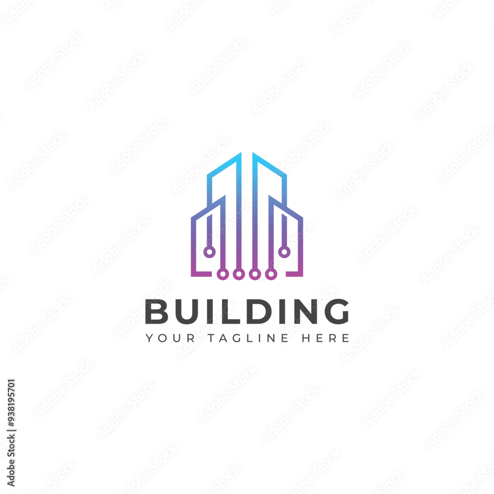Creative Tech building logo design Creative Tech building logo design