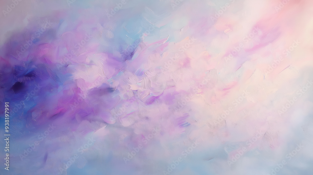 Fototapeta premium Dreamy Pastel Abstract Background with Soft Pink and Blue Brushstrokes