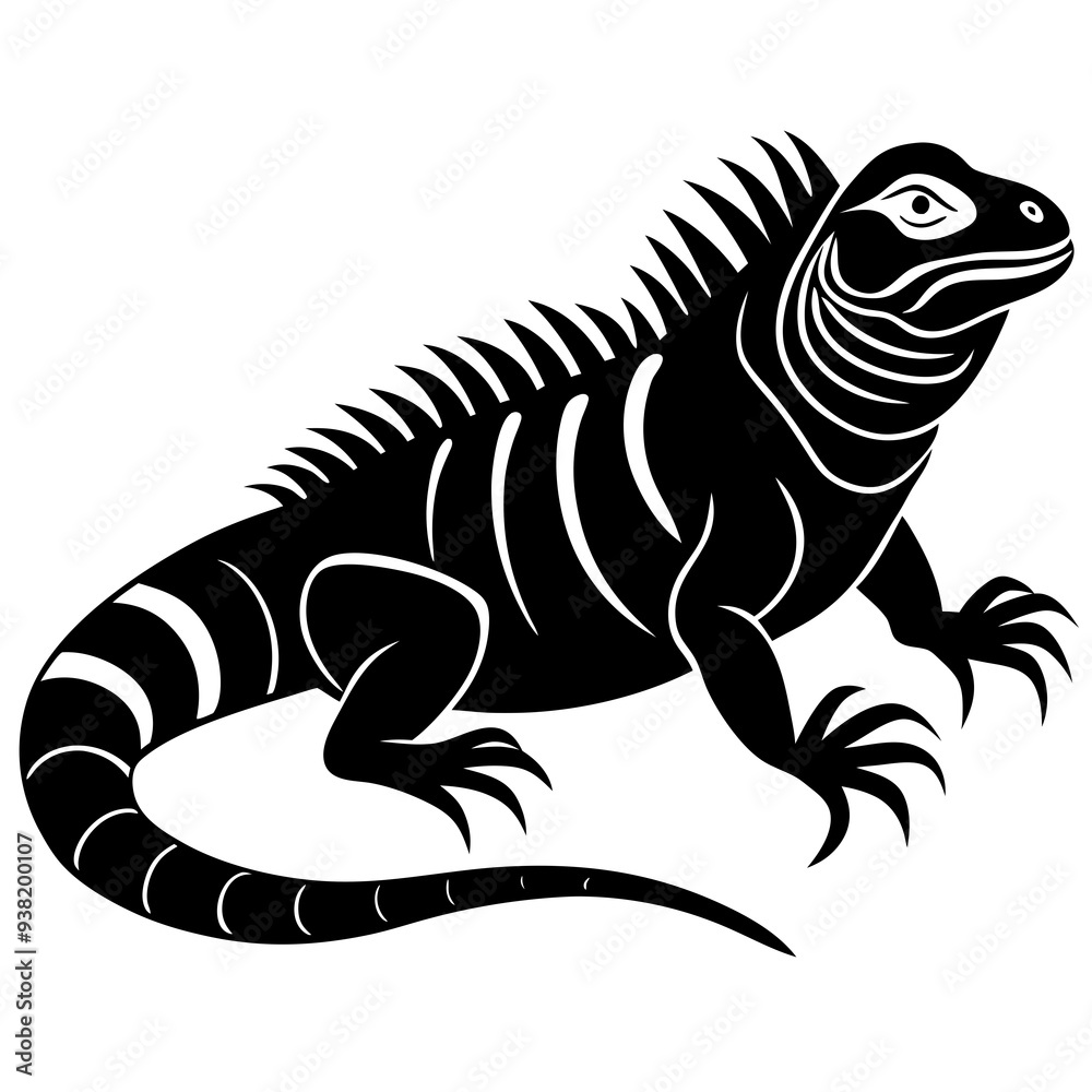 silhouette of a Iguana silhouette of a Iguana