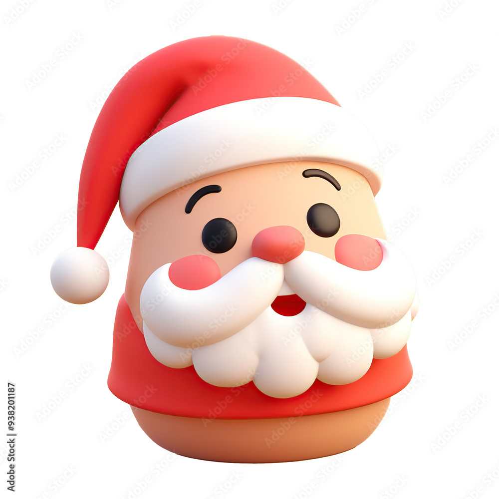 3d render of cute santa isolated on transparent background 3d render of cute santa isolated on transparent background