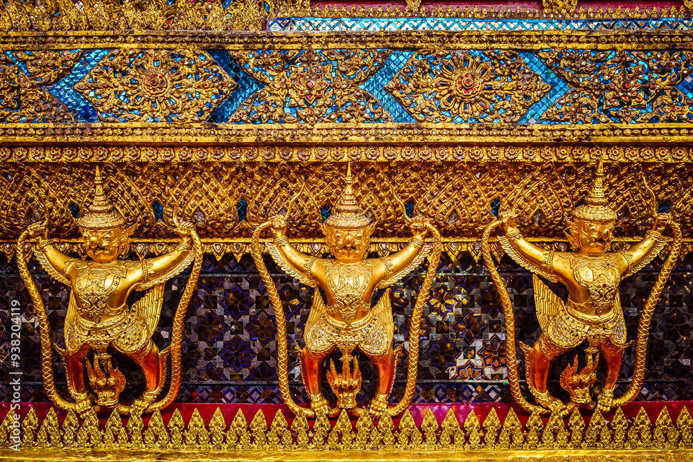 Demon Guardian sculptor at Wat Phra Kaew,is famous temple in Bangkok city,Thailand Demon Guardian sculptor at Wat Phra Kaew,is famous temple in Bangkok city,Thailand