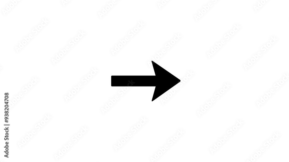 Right side indication blinking arrow animation, arrow animation . arrow icon . Right side indication blinking arrow animation, arrow animation . arrow icon .