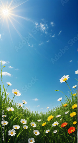 daisies and sky