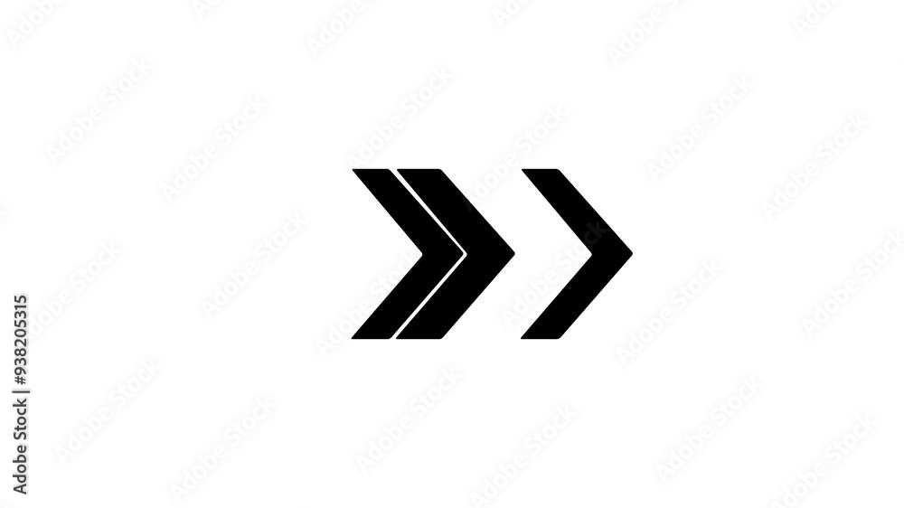 Blinking direction arrow animation. Right side indicating arrow, road sign concept moving arrow on white background. Blinking direction arrow animation. Right side indicating arrow, road sign concept moving arrow on white background.