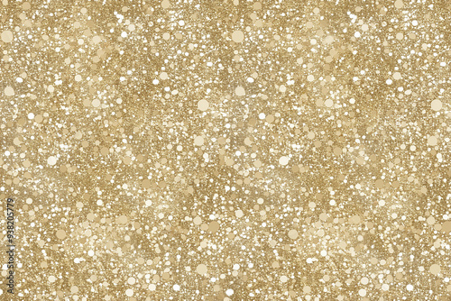 A seamless pattern of fine glitter texture, in light gold color, with subtle sheen and shimmering effect, suitable for festive or elegant designs