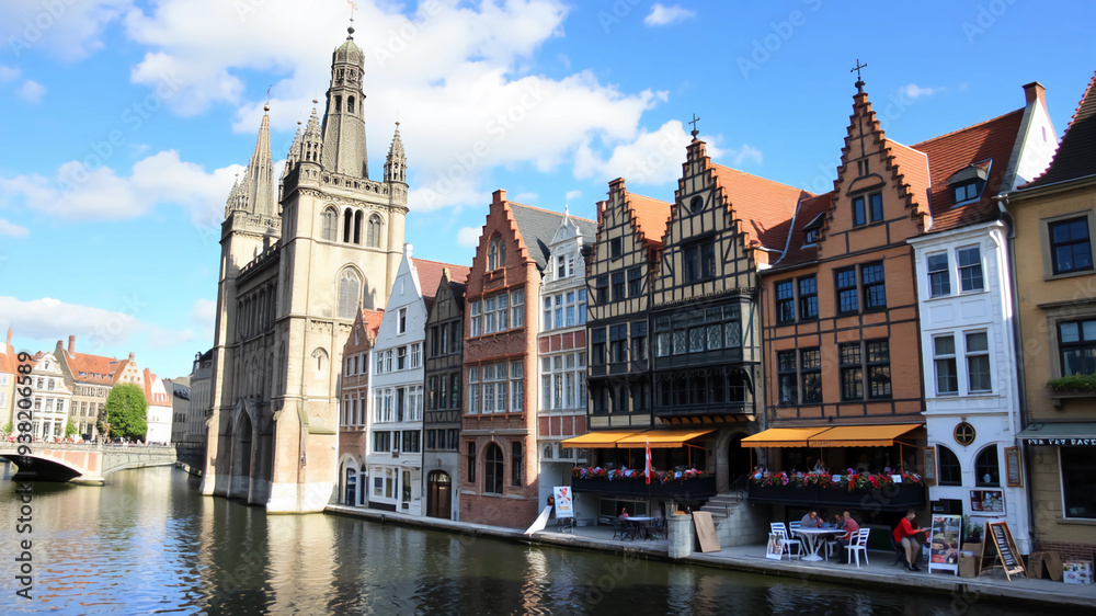 Fototapeta premium city canal in the country