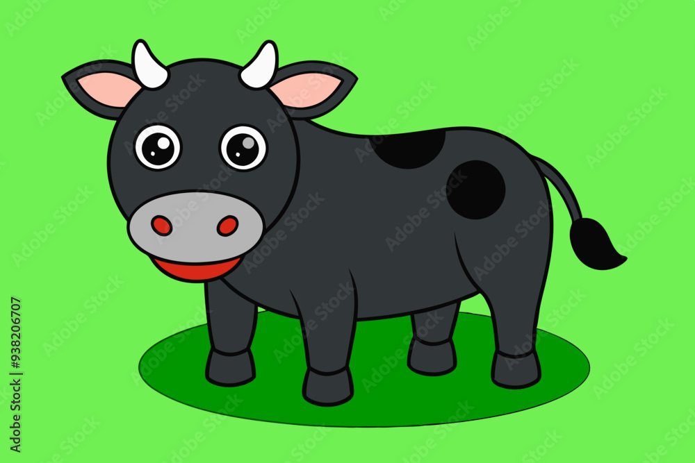 Fototapeta premium cartoon rhino cartoon