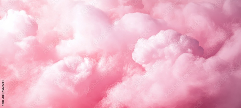 Pink pastel background with fluffy clouds. Pink pastel background with fluffy clouds.