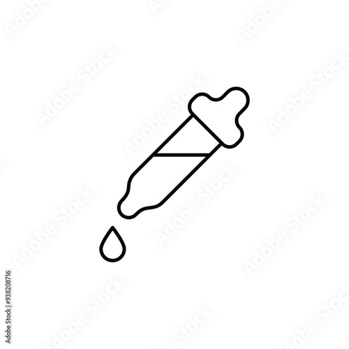 Eyedropper Tool icon design with white background stock illustration