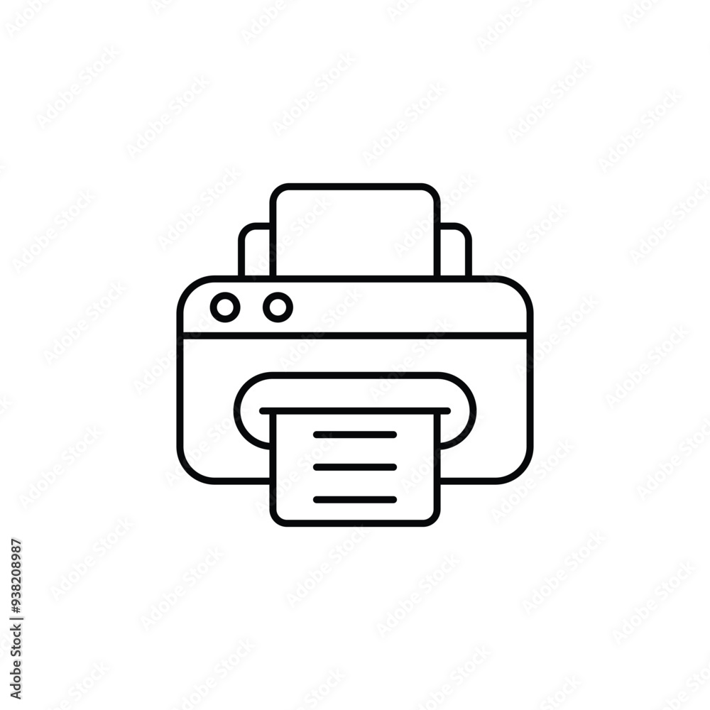 Printer icon design with white background stock illustration Printer icon design with white background stock illustration