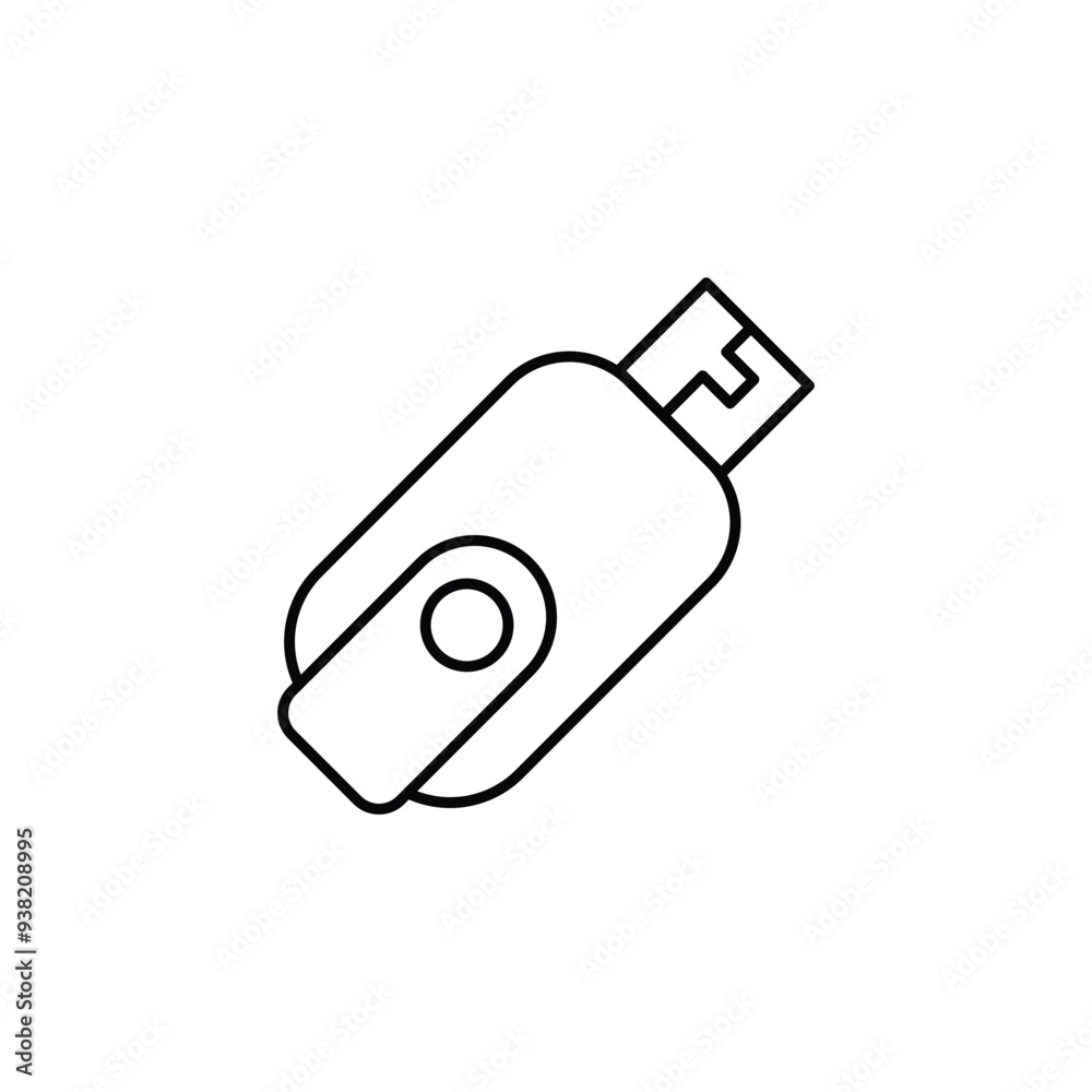 Usb icon design with white background stock illustration Usb icon design with white background stock illustration