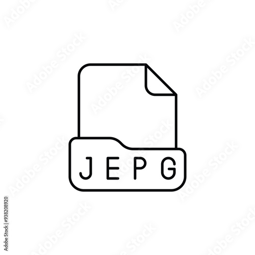 Jepg icon design with white background stock illustration photo