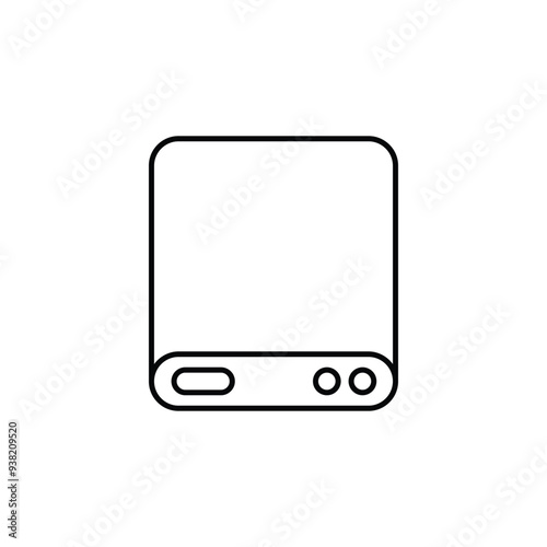 Hard Drive icon design with white background stock illustration