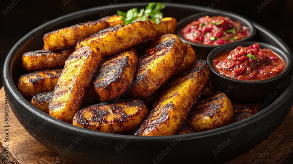 Grilled Plantains with Salsa Grilled Plantains with Salsa