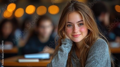 Wallpaper Mural Eyoung woman high school counselor talking to student Torontodigital.ca