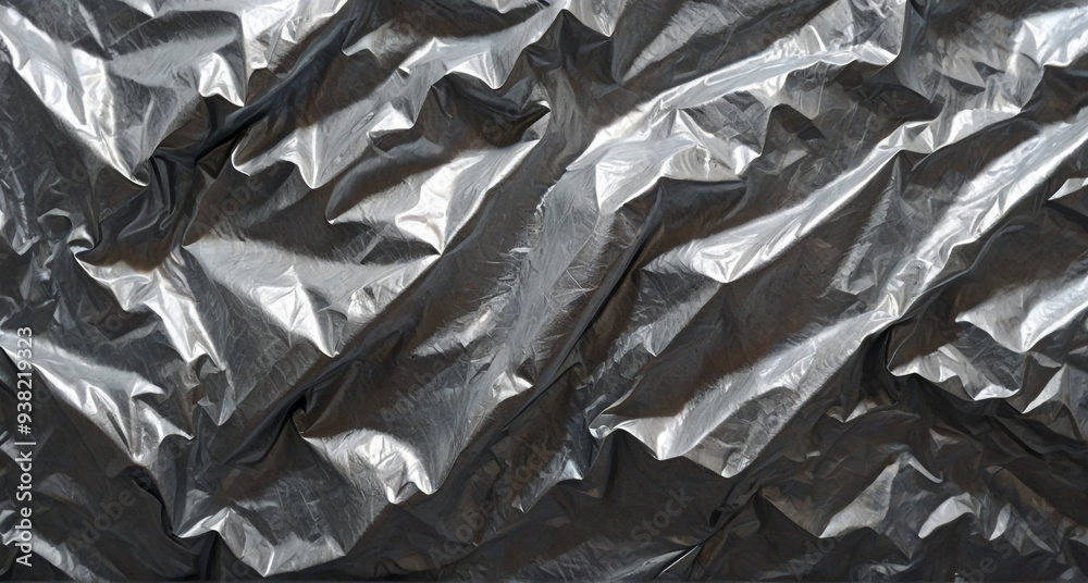 close up of crumpled foil close up of crumpled foil