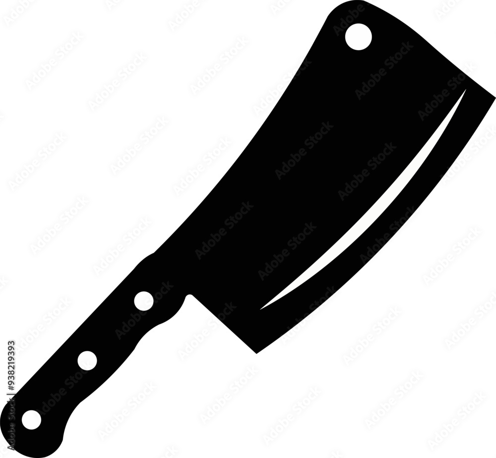 Cleaver for cutting meat. Barbecue knife Cleaver for cutting meat. Barbecue knife