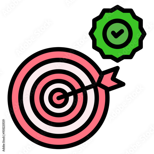 Target Achievement Icon Element For Design