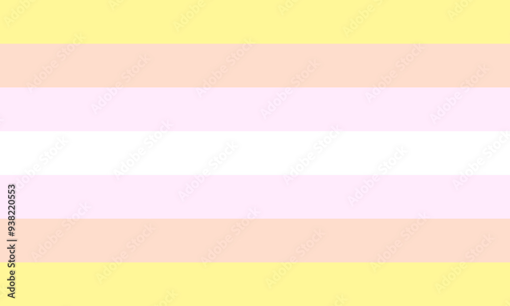 Pangender Pride Flag, The symbol of the pangender community, Pangender is a form of multigender in which someone experiences all genders, seven stripes white, pink, yellow and purple Pangender Pride Flag, The symbol of the pangender community, Pangender is a form of multigender in which someone experiences all genders, seven stripes white, pink, yellow and purple