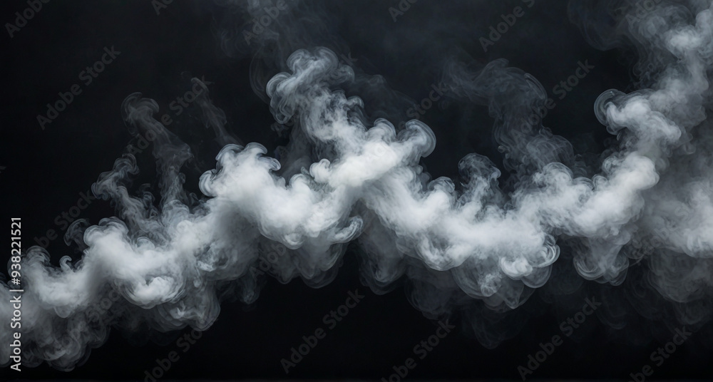 Naklejka premium smoke on black background