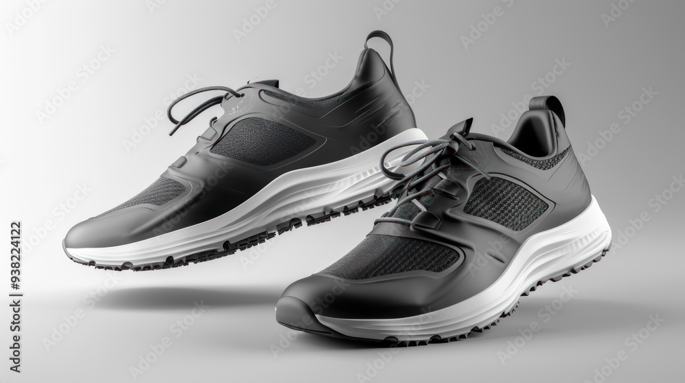 Black and White Stylish Sneakers. Black and White Stylish Sneakers.