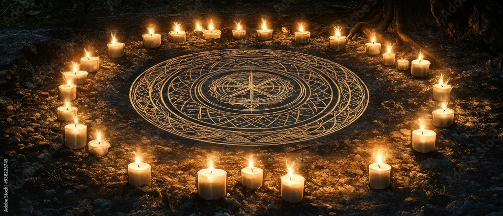 Obraz premium Seal of Solomon Mystical Ceremony Judaism, Islam Religion Spiritual Symbol