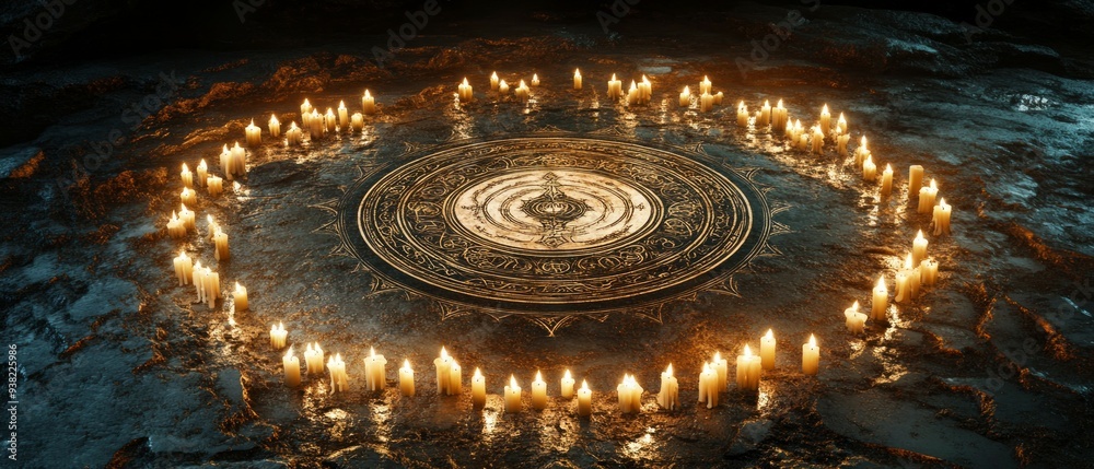 Obraz premium Seal of Solomon Mystical Ceremony Judaism, Islam Religion Spiritual Symbol