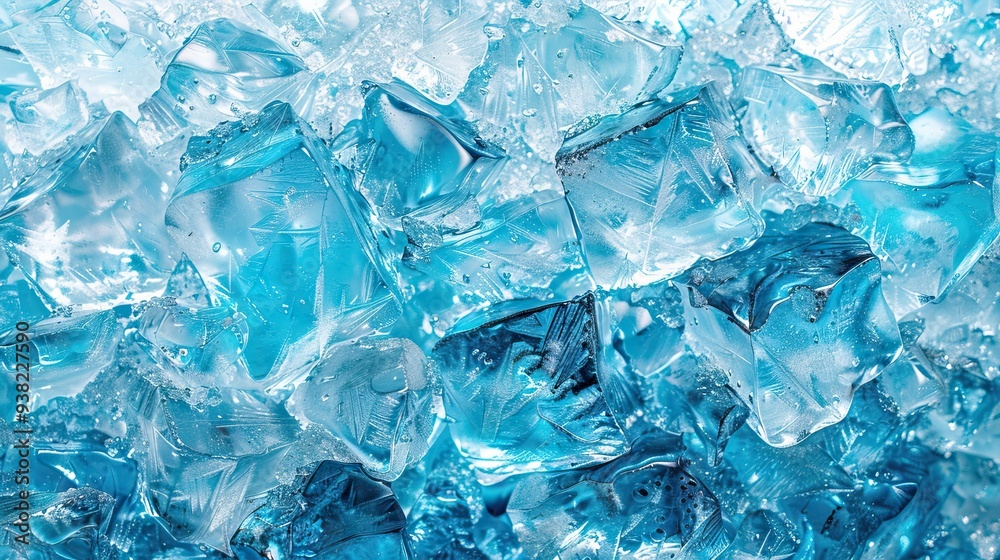 Ice Texture Cracks Surface with Abstract Winter Ice Background. AI generated illustration Ice Texture Cracks Surface with Abstract Winter Ice Background. AI generated illustration