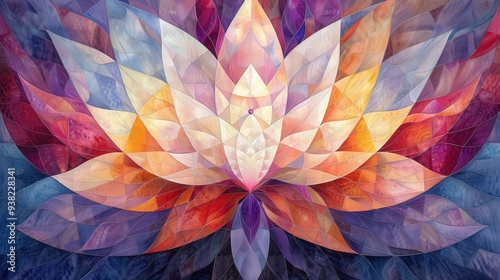 Wallpaper Mural Radiant Abstract Floral Geometry Torontodigital.ca