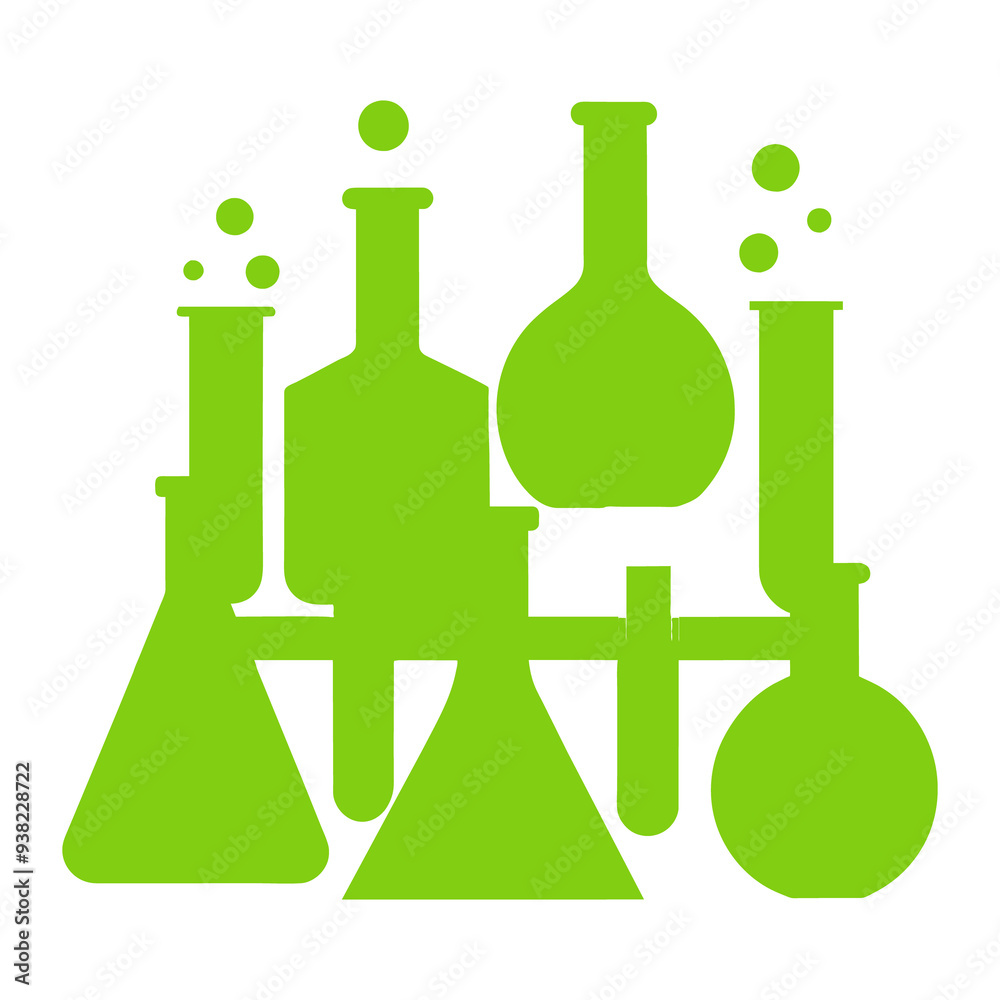 Flat Laboratory Flasks medicine bottle vector illustration generated Ai Flat Laboratory Flasks medicine bottle vector illustration generated Ai