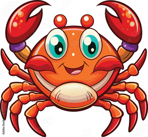 Cute Crab vector cartoon illustration