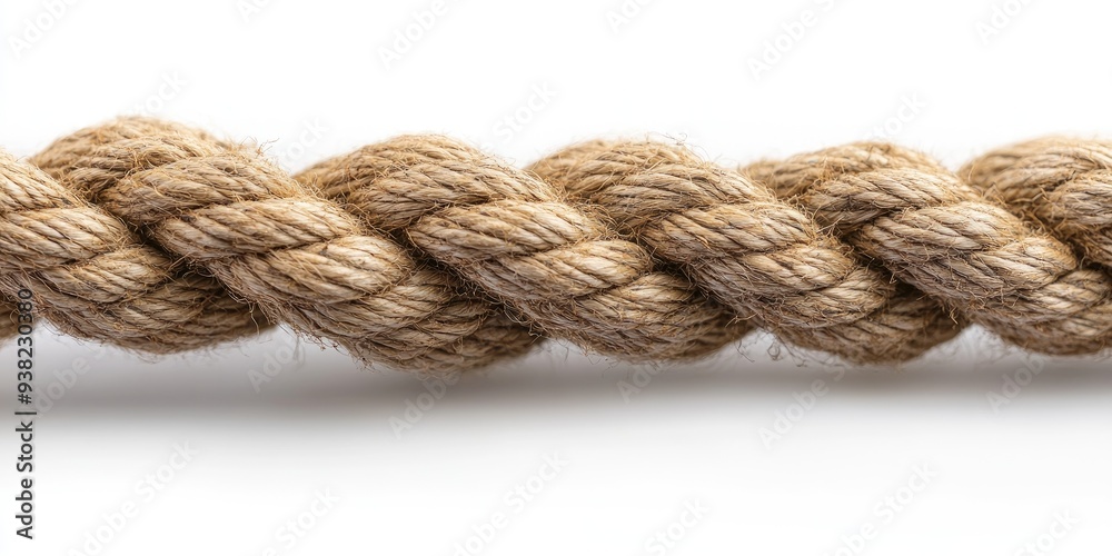 Close-up of a Twisted Brown Rope Close-up of a Twisted Brown Rope