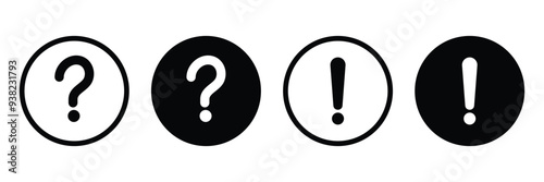 Set of Question and information icon collection. Information symbol. Vector Illustration.