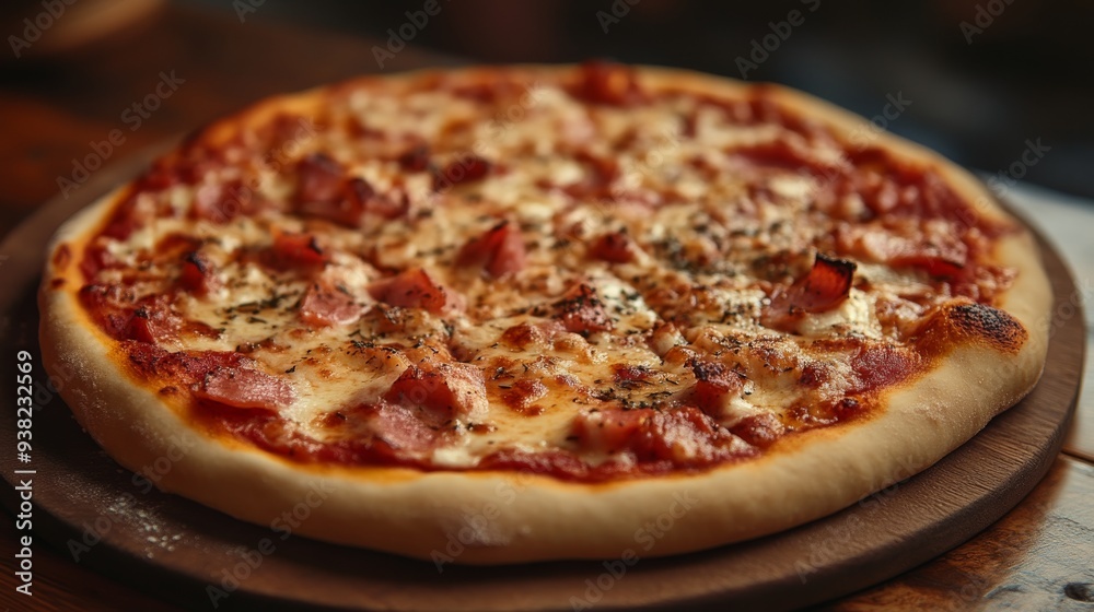 A close-up of a juicy pizza, its melted cheese bubbling and toppings perfectly arranged. The crispy crust and rich, savory ingredients create an irresistible, mouthwatering appeal. A close-up of a juicy pizza, its melted cheese bubbling and toppings perfectly arranged. The crispy crust and rich, savory ingredients create an irresistible, mouthwatering appeal.