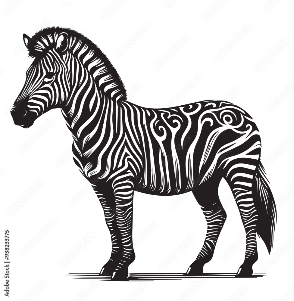 Fototapeta premium zebra vector illustration